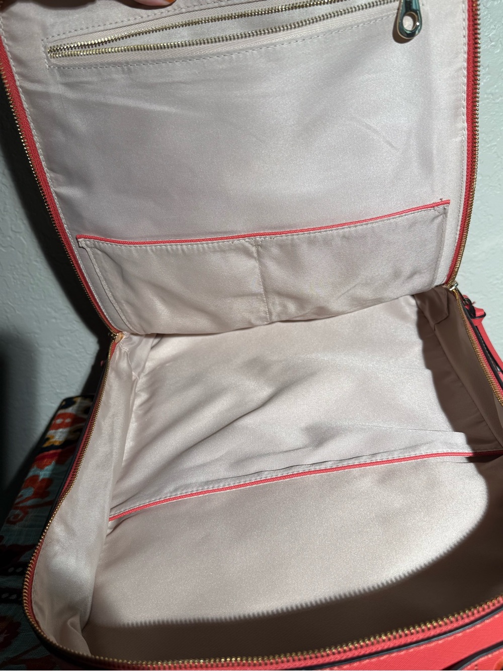 CALPAK Kaya 15" Laptop Backpack Cranberry Red Faux Leather Travel Work Bag - Picture 6 of 15